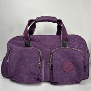 Kipling Extra Large Duffle Bag Purple Weekender 22” Travel Gym Lightweight READ